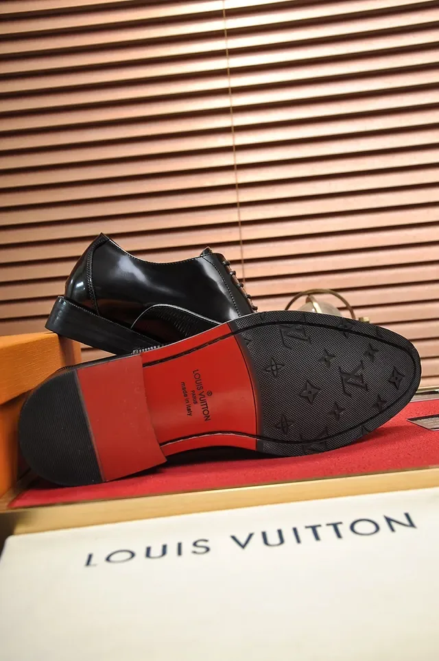 Black Cap-Toe Textured Vamp Panel Oxford Shoes 3