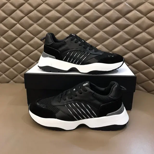 Black Chunky Sole Lifestyle Sneaker 7