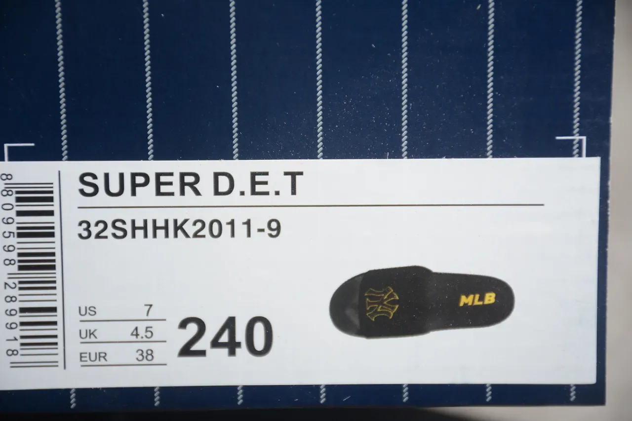 Black Gold Synthetic Upper Logo Accent Slippers 2