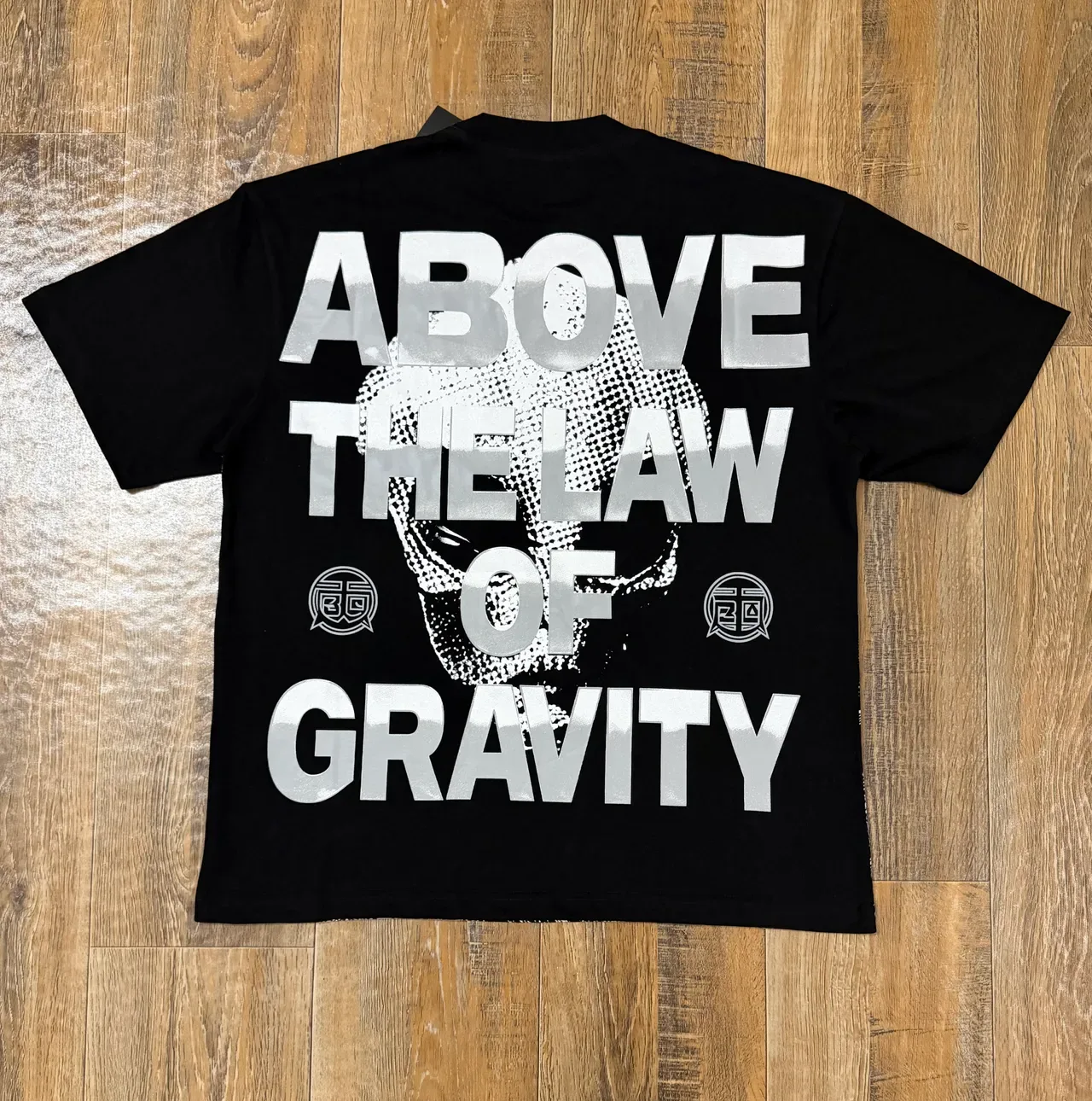 Black Graphic Print Alien Theme Oversized T-Shirt 2