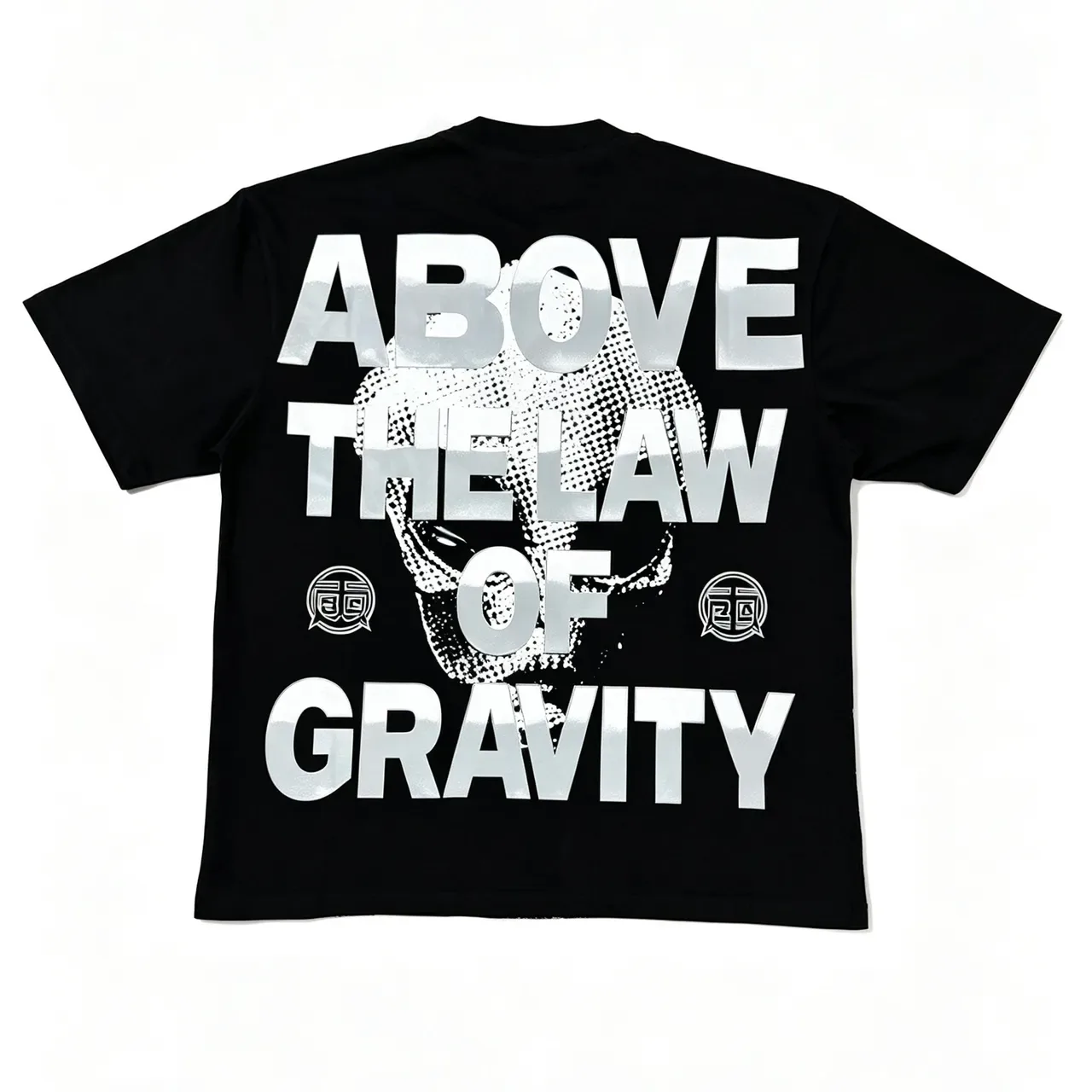 Black Graphic Print Alien Theme Oversized T-Shirt 5