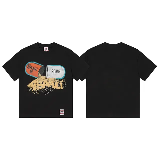 Black Graphic-Print Oversized Crewneck T-Shirt 2