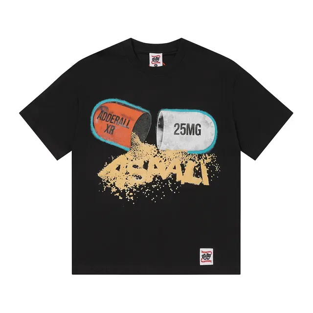 Black Graphic-Print Oversized Crewneck T-Shirt 4