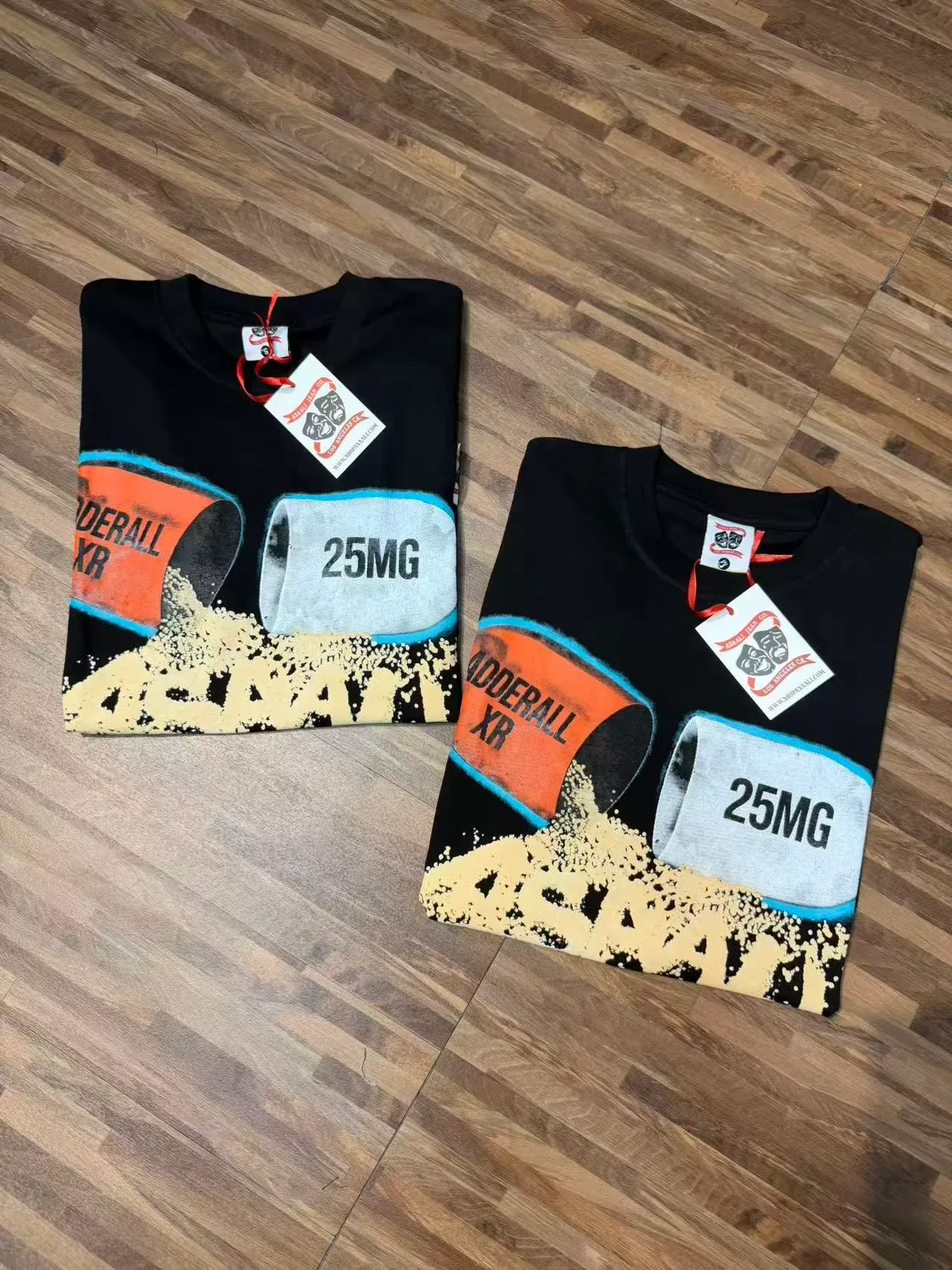 Black Graphic-Print Oversized Crewneck T-Shirt 5