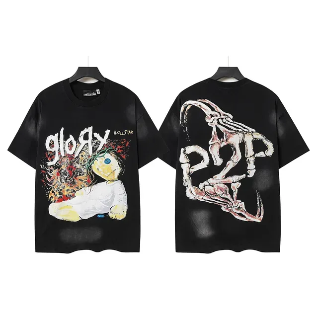 Black Graphic Print Oversized T-Shirt 4