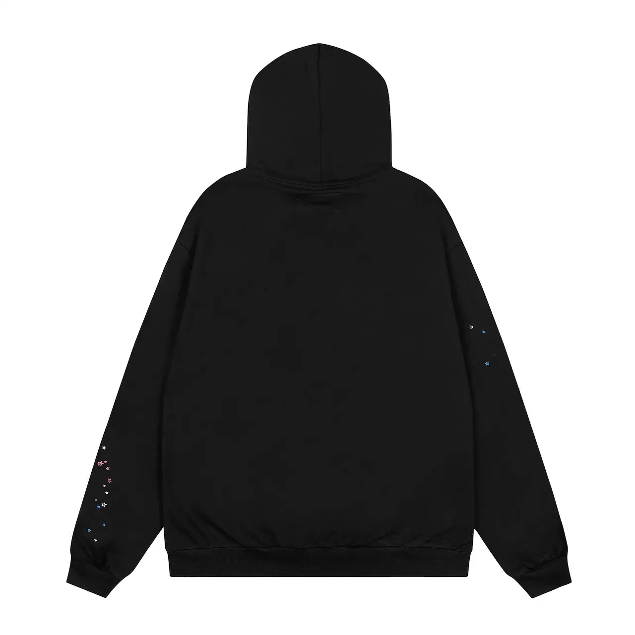 Black Graphic Spiderweb Print Oversized Hoodie and Jogger Tracksuit 3