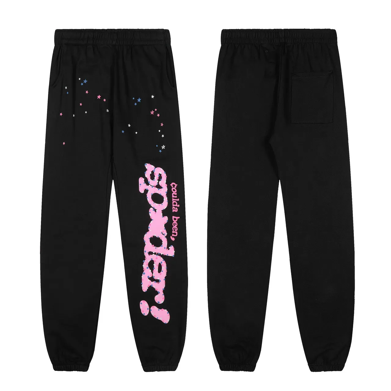Black Graphic Spiderweb Print Oversized Hoodie and Jogger Tracksuit 7