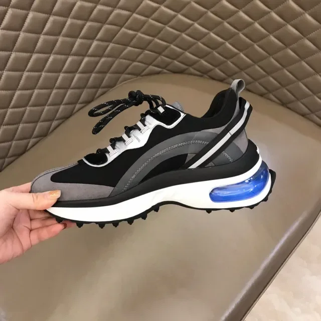 Black Gray and Blue Chunky Sole Lifestyle Sneaker 3