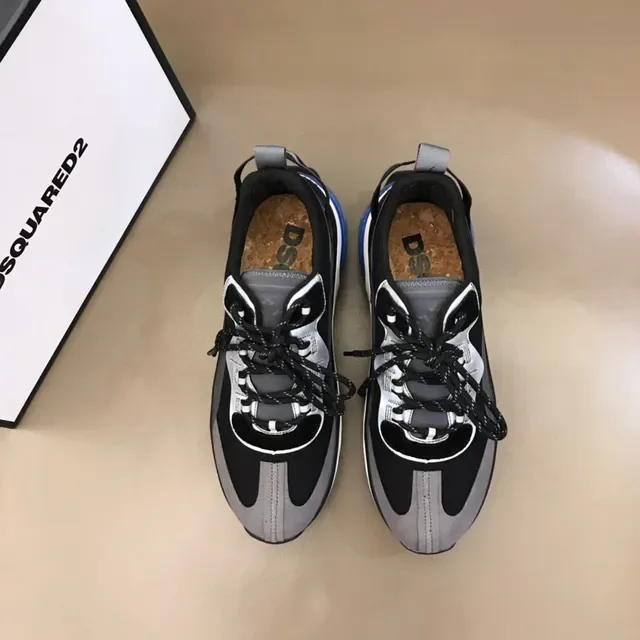 Black Gray and Blue Chunky Sole Lifestyle Sneaker 9