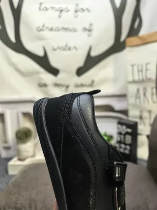 Black Laceless Dual-Strap Sneakers 3