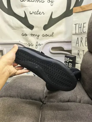 Black Laceless Dual-Strap Sneakers 4
