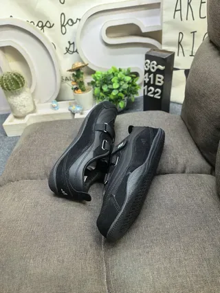 Black Laceless Dual-Strap Sneakers 6