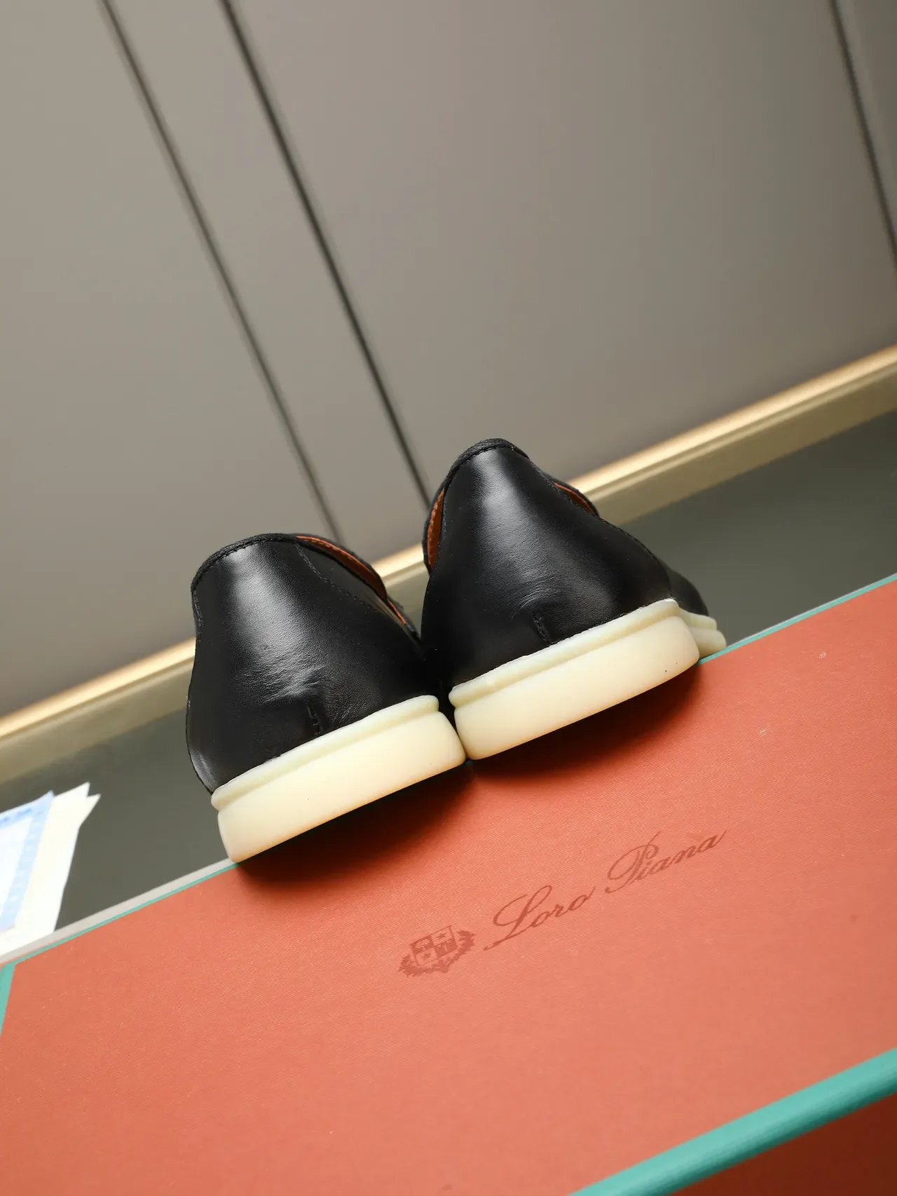 Black Leather Horsebit Buckle Loafer 3