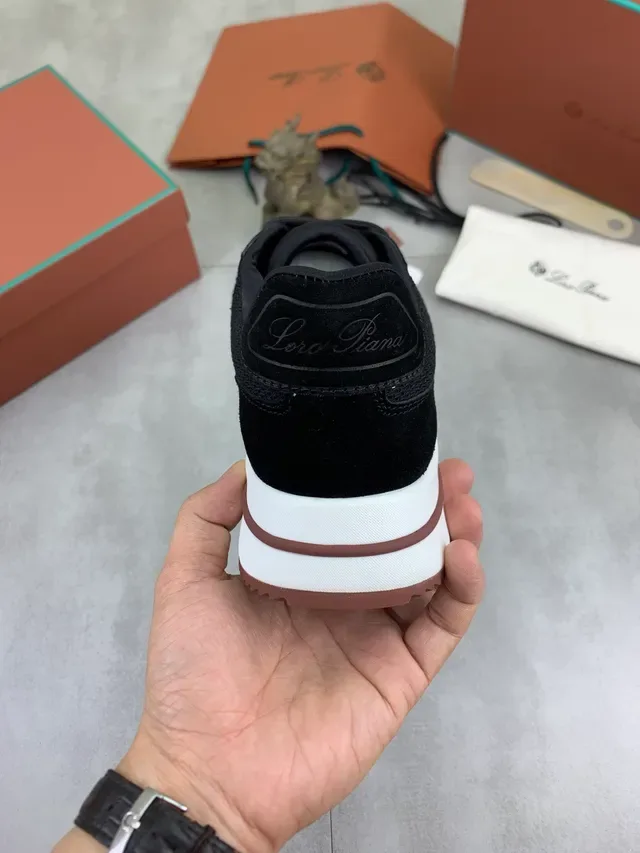 Black Mesh and Suede Low-Top Lifestyle Sneaker 3