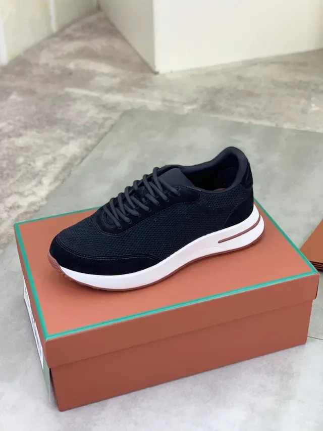 Black Mesh and Suede Low-Top Lifestyle Sneaker 4