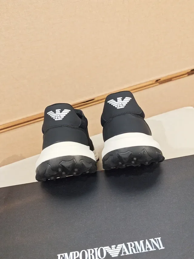 Black Mesh and Synthetic Chunky Lifestyle Sneaker 4