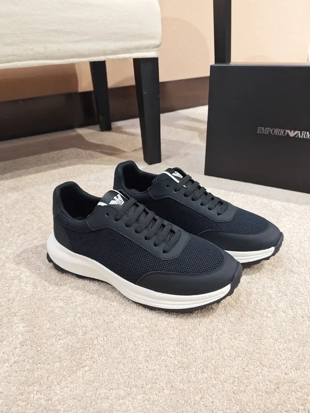Black Mesh and Synthetic Chunky Lifestyle Sneaker 5
