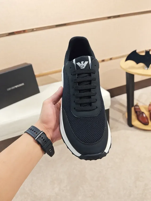 Black Mesh and Synthetic Chunky Lifestyle Sneaker 6