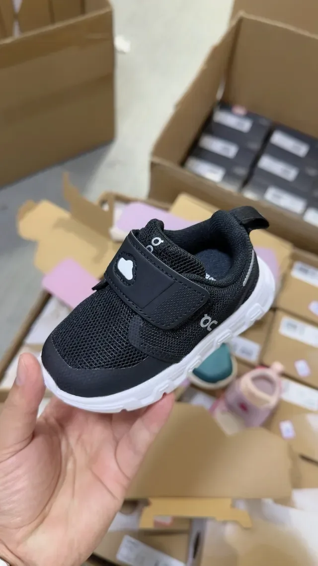 Black Mesh Velcro Strap Toddler Lifestyle Sneaker 11