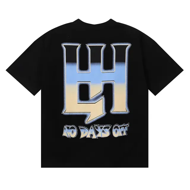 Black Multicolor Graphic-Print Oversized Fit T-Shirt 5