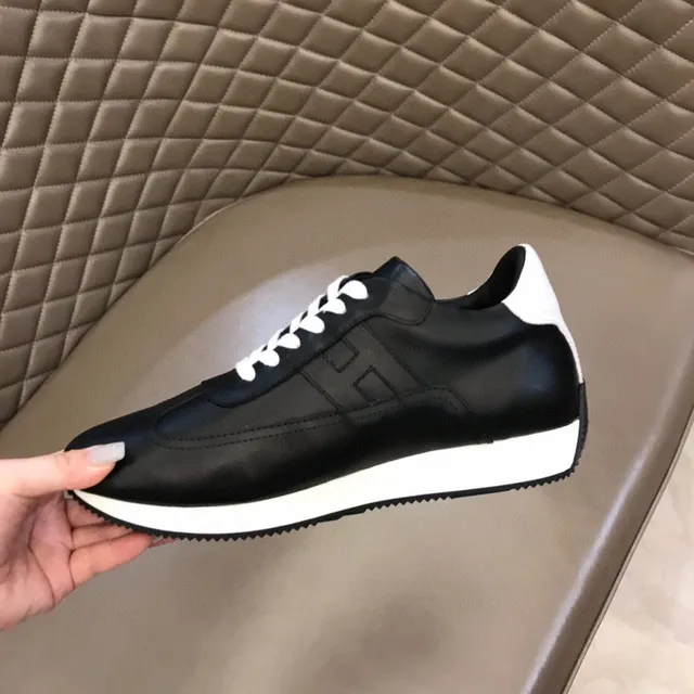 Black Multicolor Leather Upper Low-Top Silhouette Sneakers 3