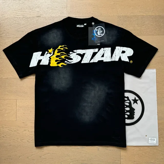 Black Oversized Graphic Flame Print T-Shirt 7