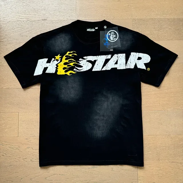 Black Oversized Graphic Flame Print T-Shirt 8