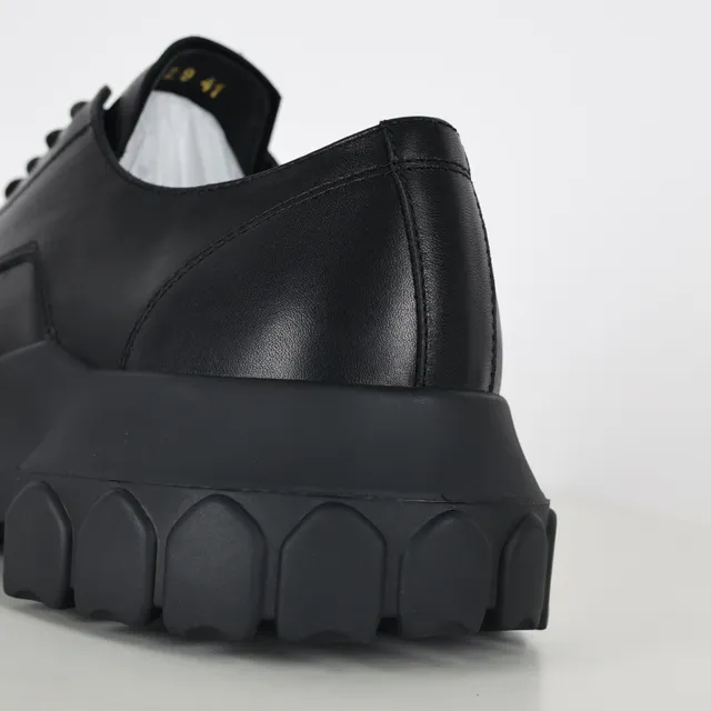 Black Oversized Platform Oxford Shoes 4