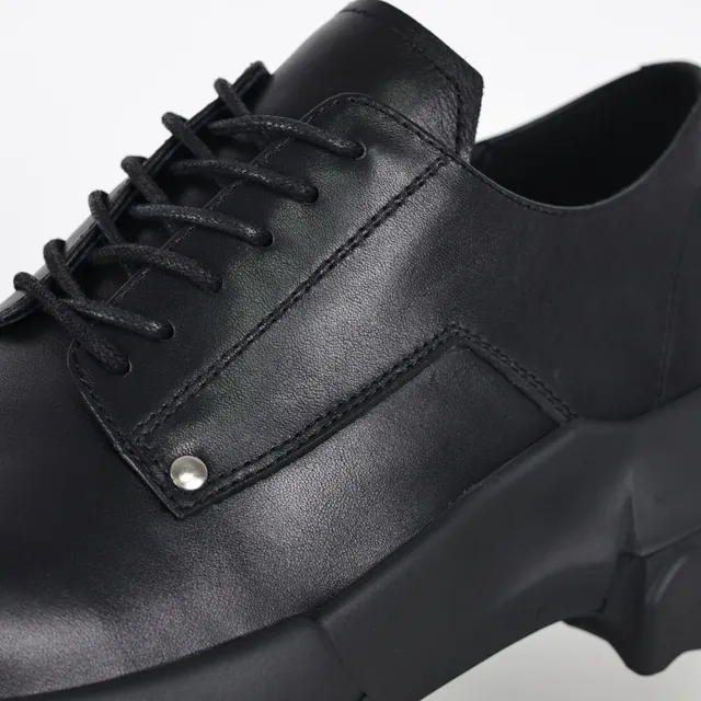 Black Oversized Platform Oxford Shoes 6