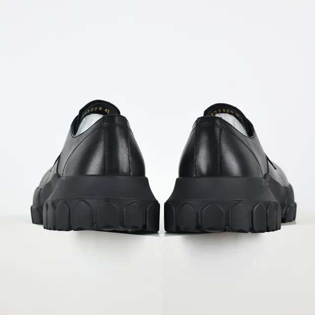 Black Oversized Platform Oxford Shoes 8