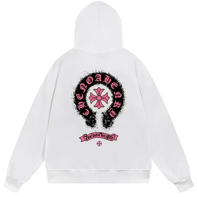 Black Pink Graphic Back Print Hoodie 4