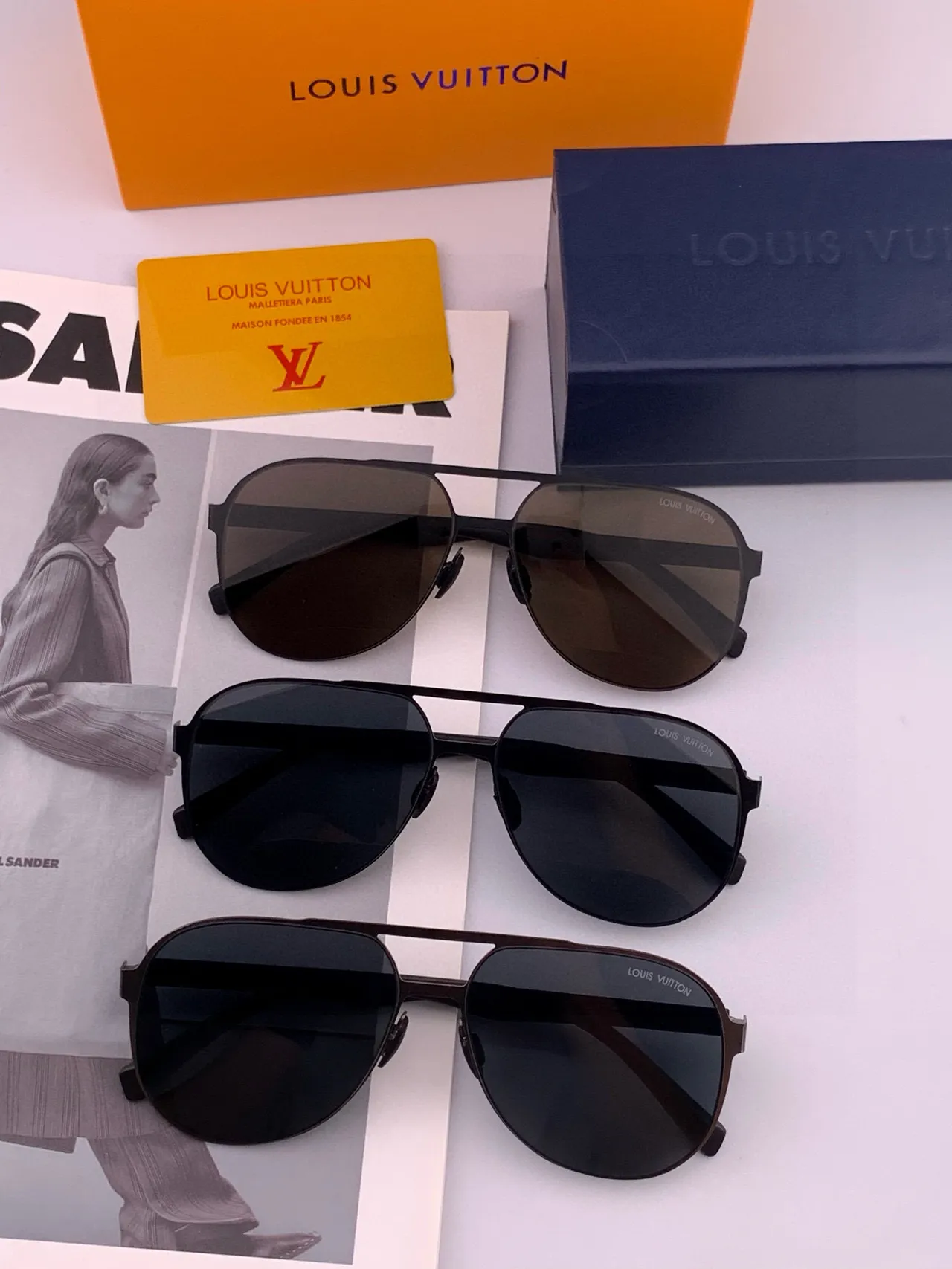 Black Silver Aviator-Style Metal Frame Sunglasses 8