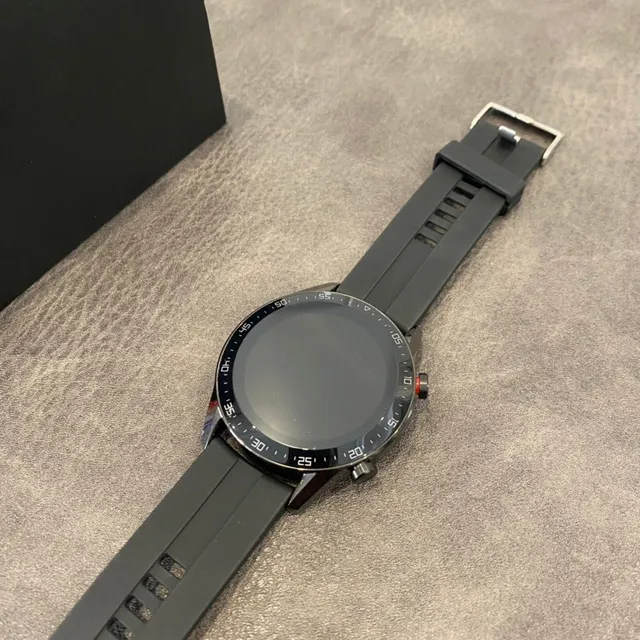 Black Silver Round Digital Display Vented Silicone Strap Sports Watch 4