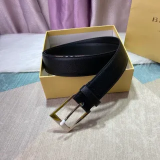 Black Silver Textured Rectangular Buckle Leather Belt