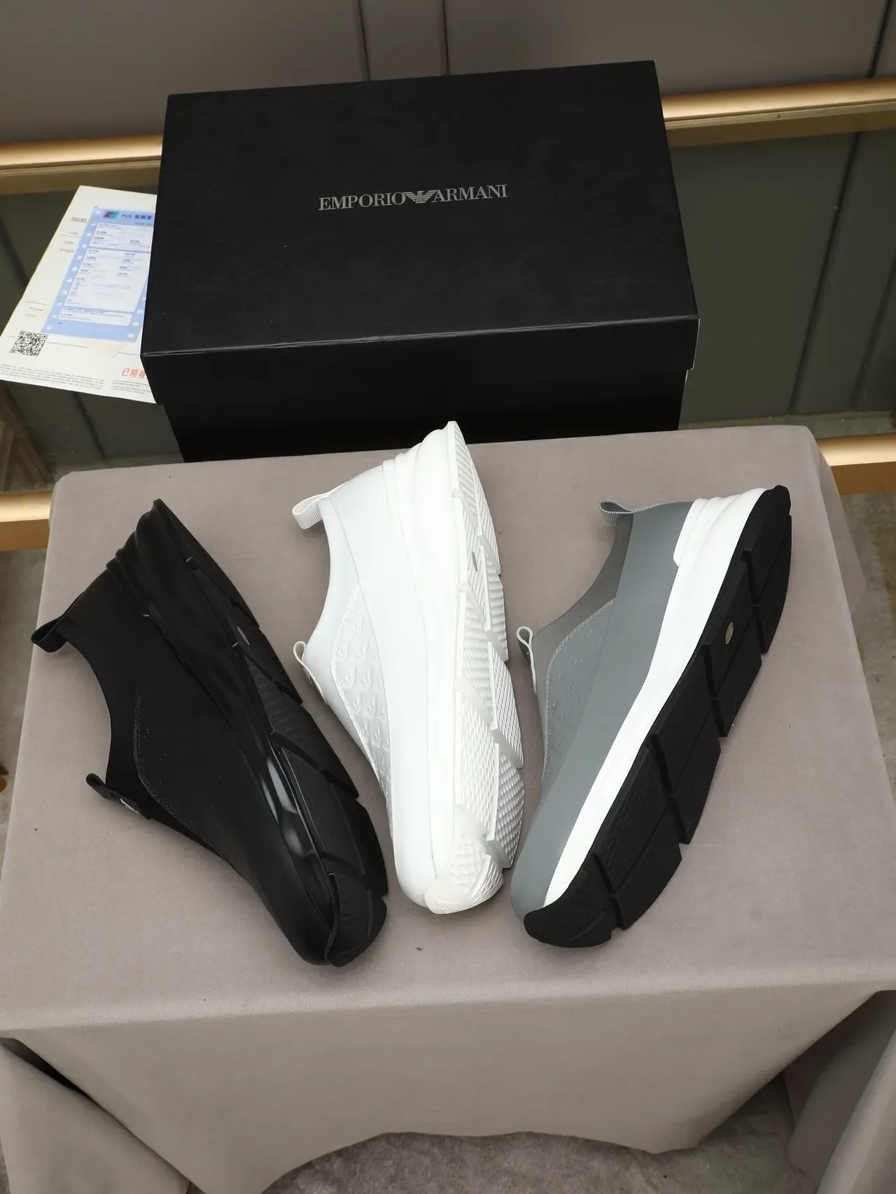 Black Slip-On Sculpted Sole Sneakers 2