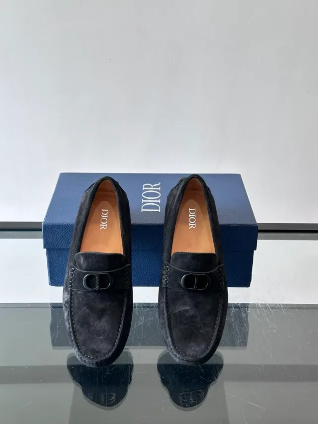 Black Suede Saddle Strap Loafer 4