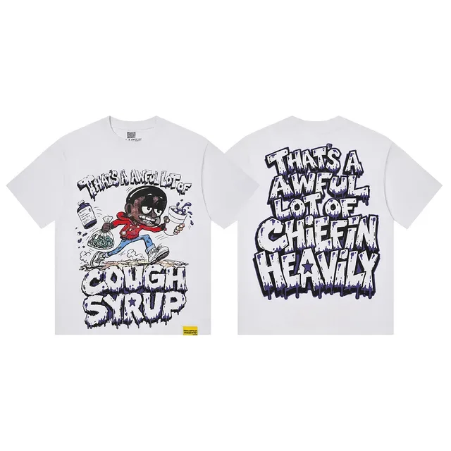 Black White Graphic-Print Oversized-Fit T-Shirt 5