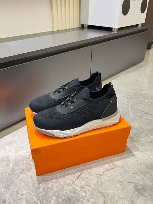 Black White Knit Upper Sculpted Midsole Sneakers 5