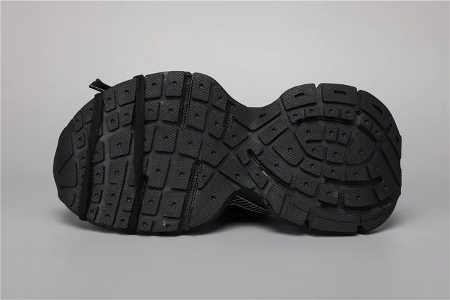 Black White Silhouette Geometric Overlays Chunky Sneakers 6