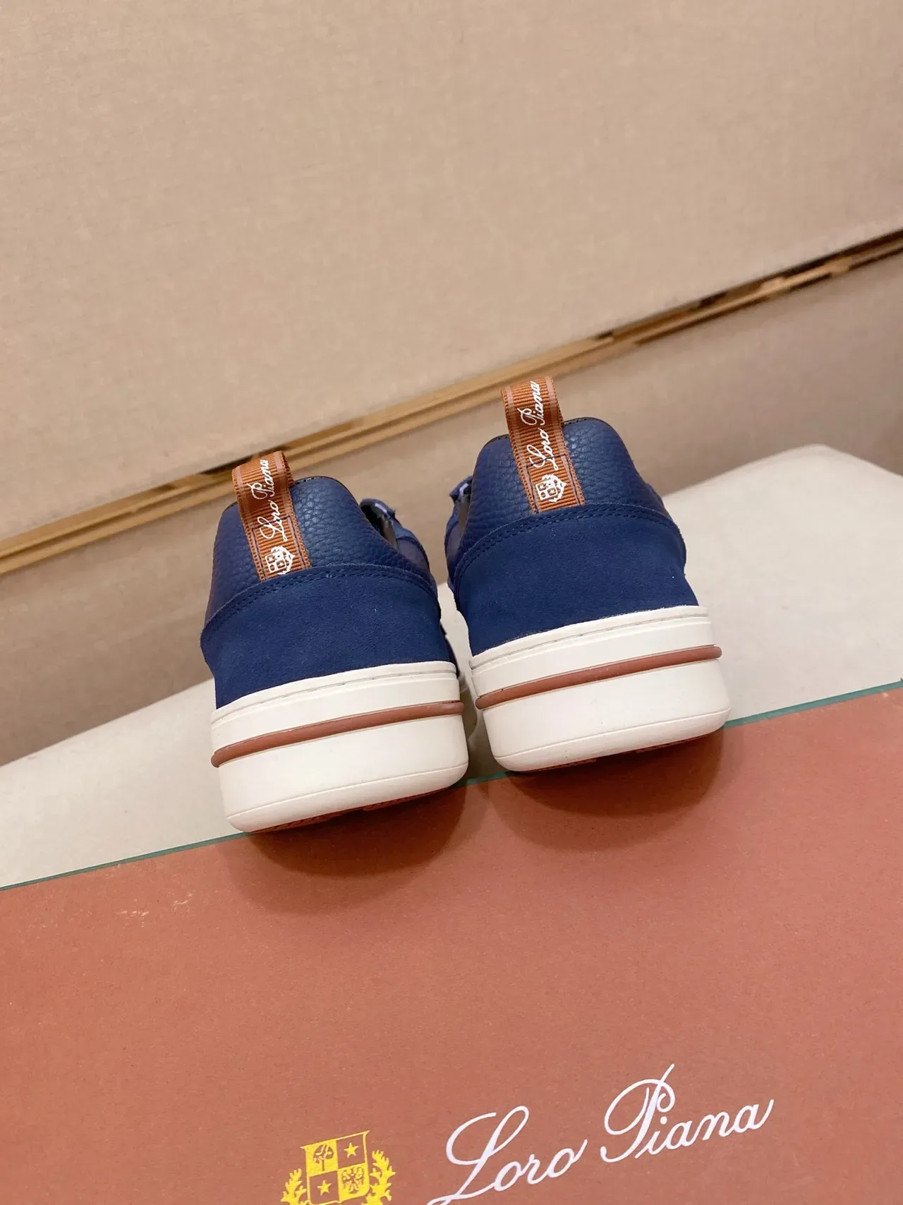 Blue Mixed-Texture Low-Top Lifestyle Sneaker 3