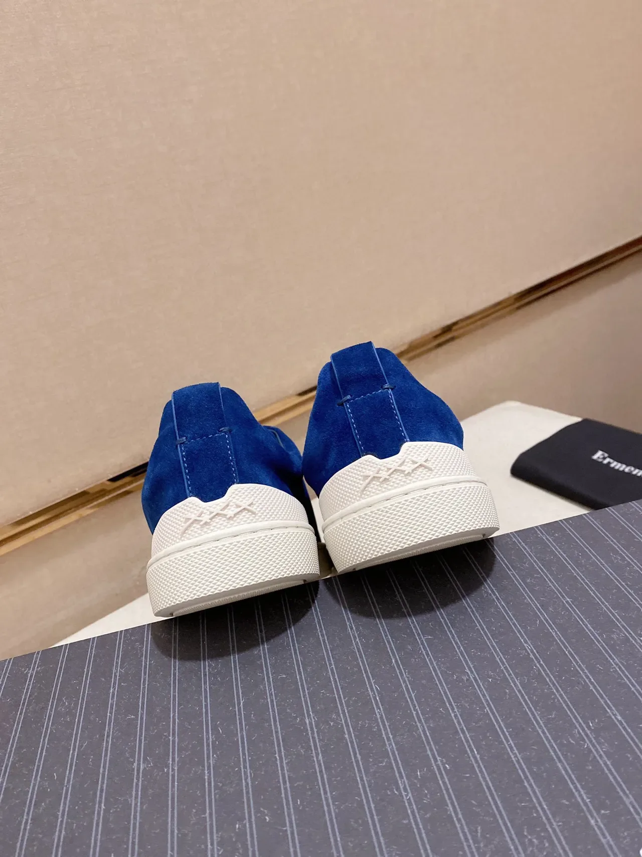 Blue Suede Slip-On Lifestyle Sneaker 4