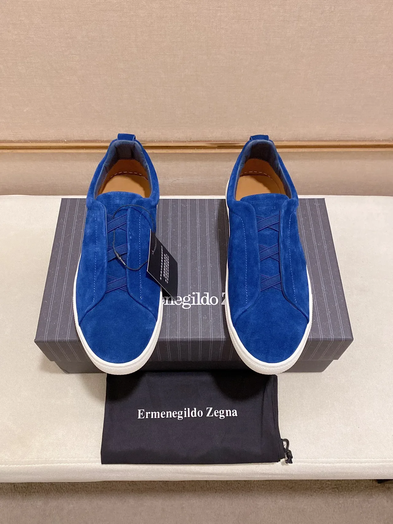 Blue Suede Slip-On Lifestyle Sneaker 5