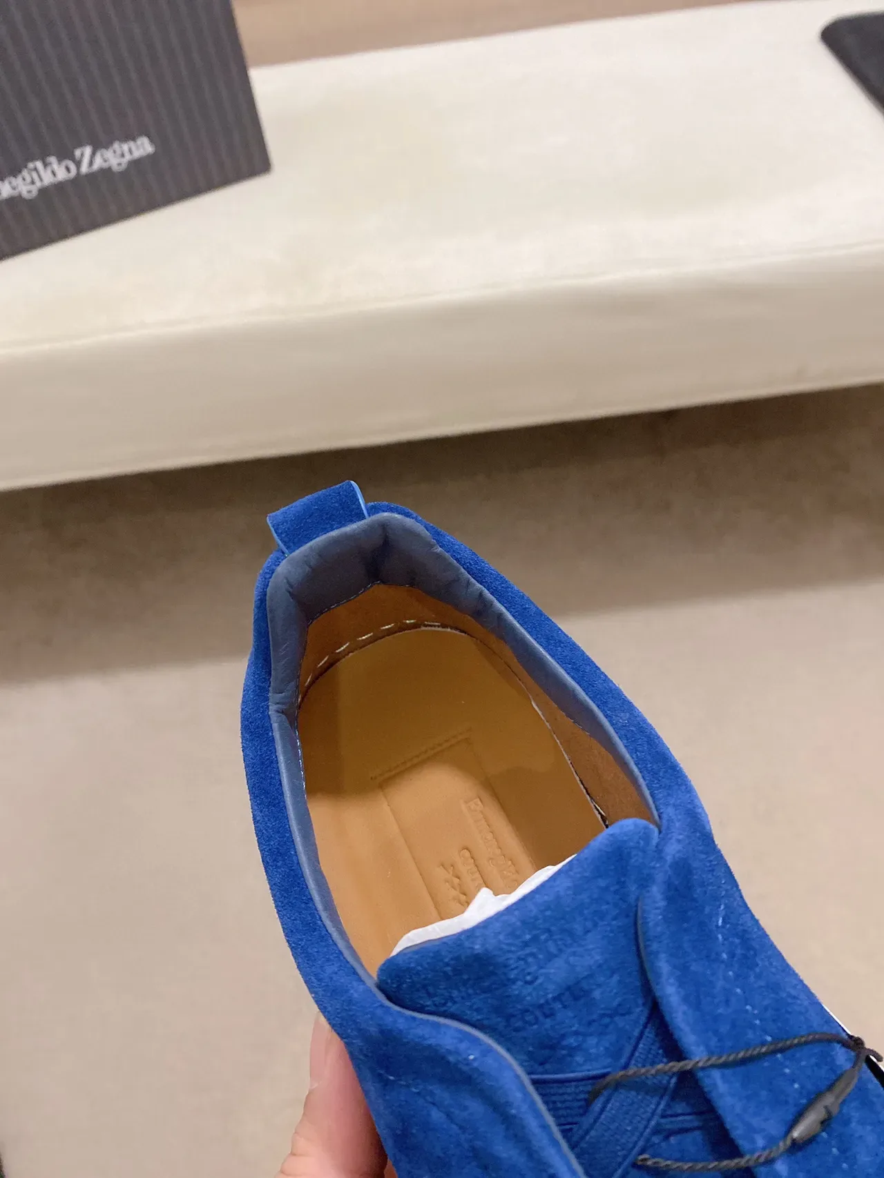 Blue Suede Slip-On Lifestyle Sneaker 6