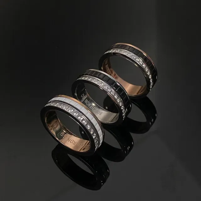 Boucheron Quatre Classic Pavé Diamond Black and Gold Tone Ring 2