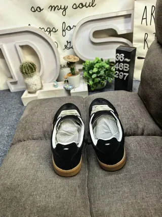 Brown and Tan Panelled Suede Leather Low-Top Lifestyle Sneakers 8