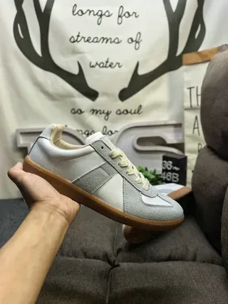 Brown and Tan Panelled Suede Leather Low-Top Lifestyle Sneakers 16