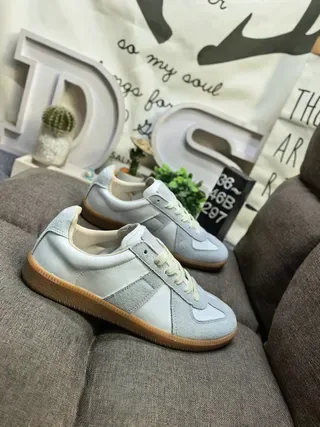 Brown and Tan Panelled Suede Leather Low-Top Lifestyle Sneakers 19