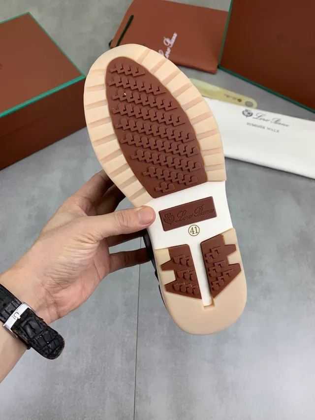 Brown and Taupe Mixed-Material Lifestyle Sneaker 2