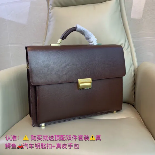 Sac tote marron doré structuré cuir texturé rectangulaire avec fermoir 4