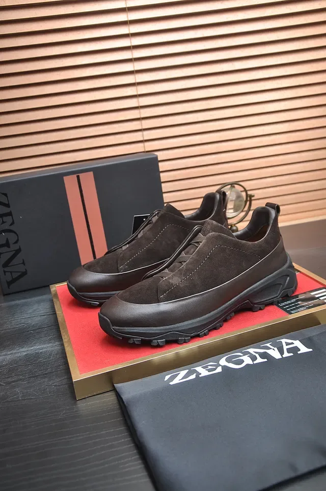 Brown Suede Slip-On Chunky Sole Lifestyle Sneaker 4